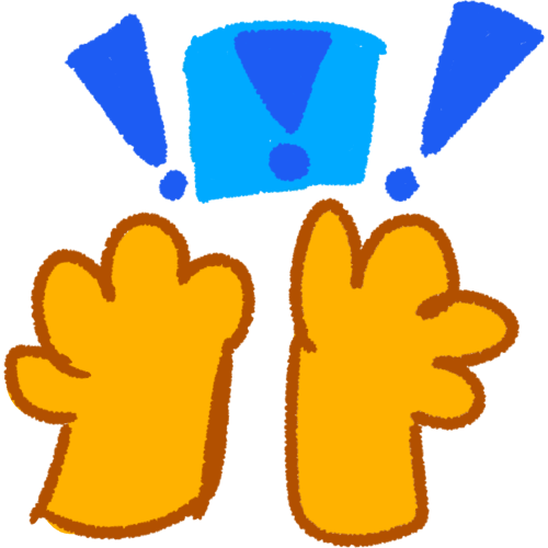 a pair of yellow hands reaching towards a blue box. On the blue box is a dark blue exclamation mark and the box is surrounded by two more exclamation marks.